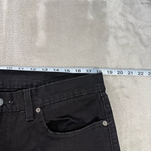 Levi's 502 Taper Fit Stretch Jeans Men's Sz 36x30 Black - Picture 8 of 11